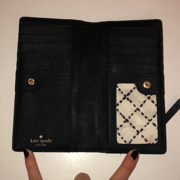 Kate Spade Black Leather Wallet - Picture 3 of 4